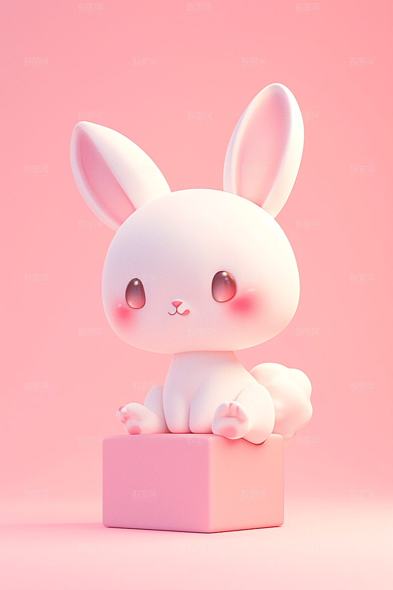 CG小兔子立体C4D模型