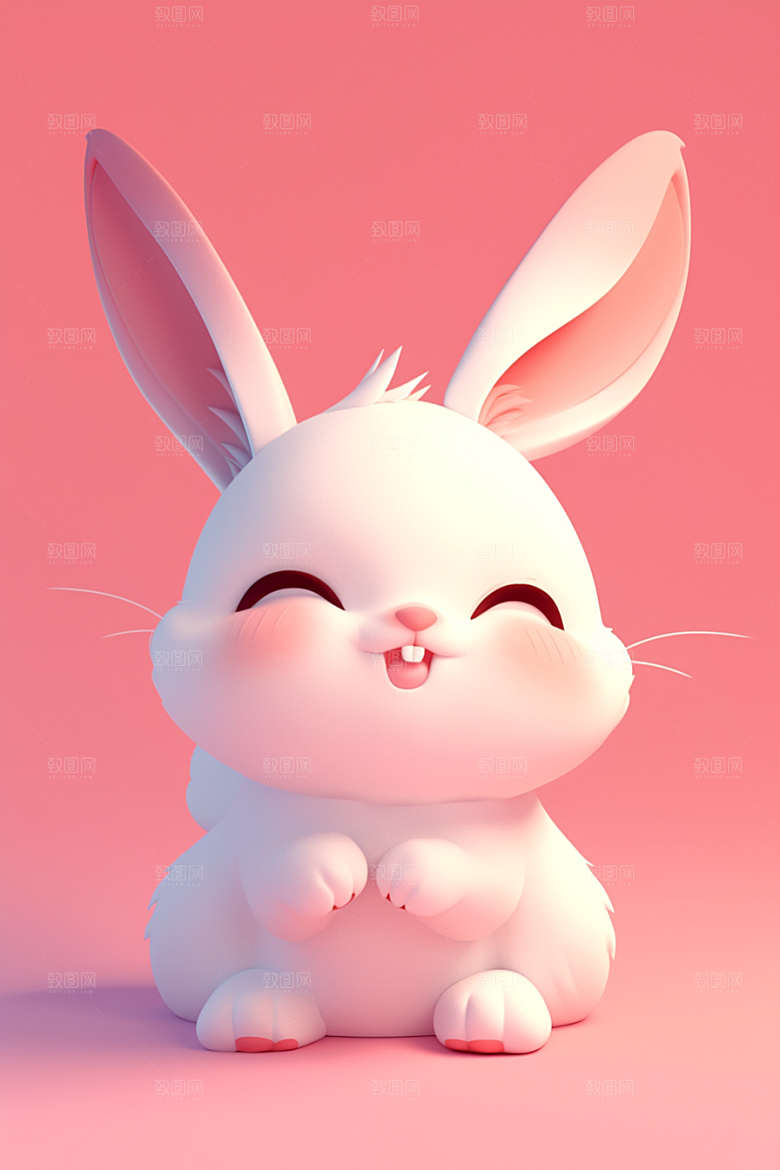 CG小兔子拟人3D模型