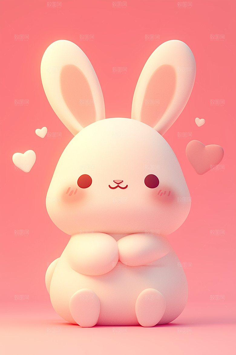 CG小兔子形象3D模型