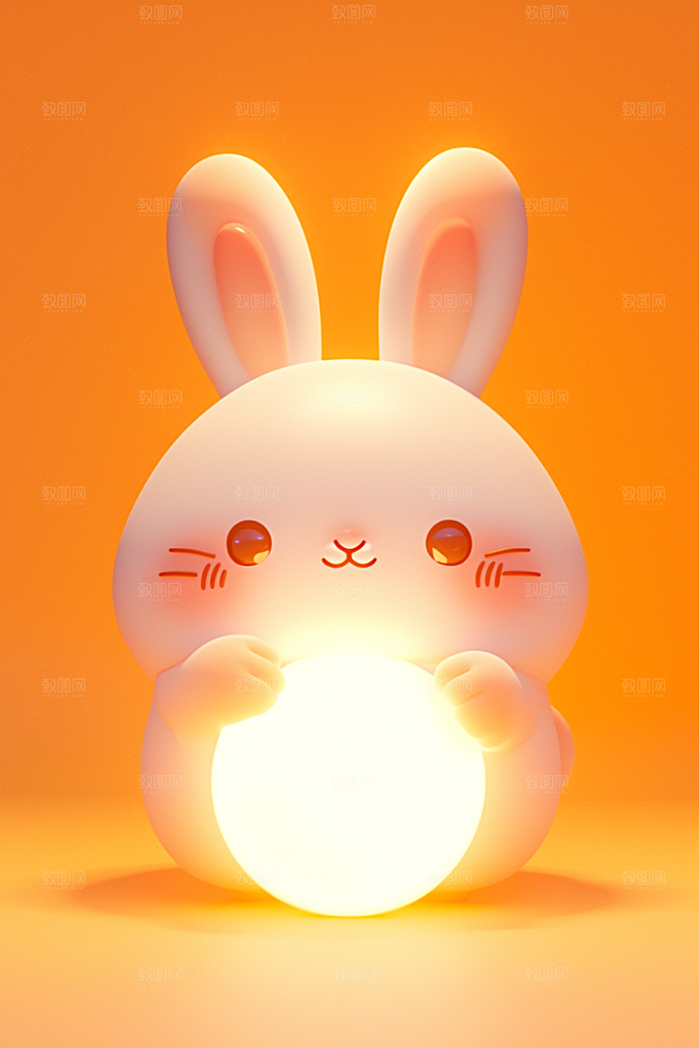 CG小兔子C4D卡通模型