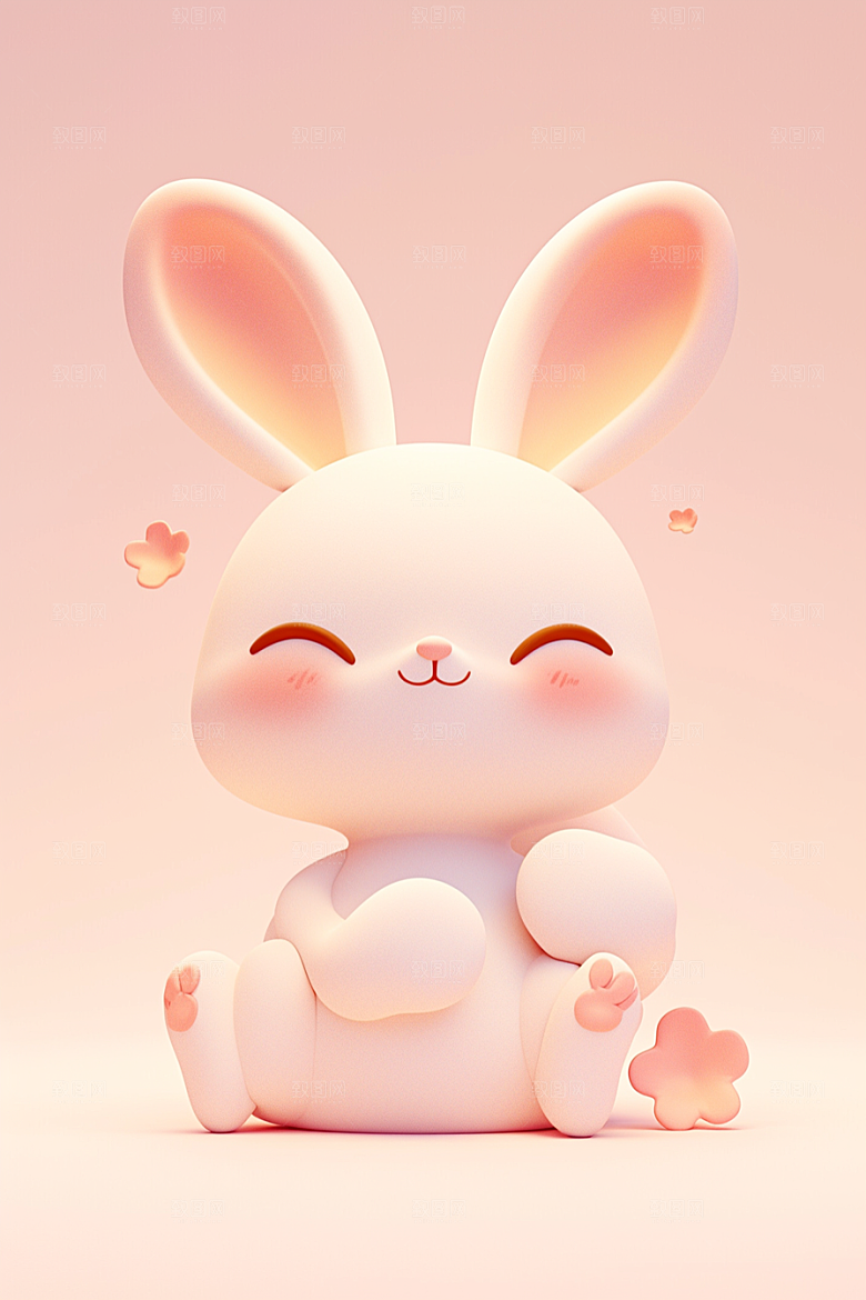 CG小兔子小白兔IP模型