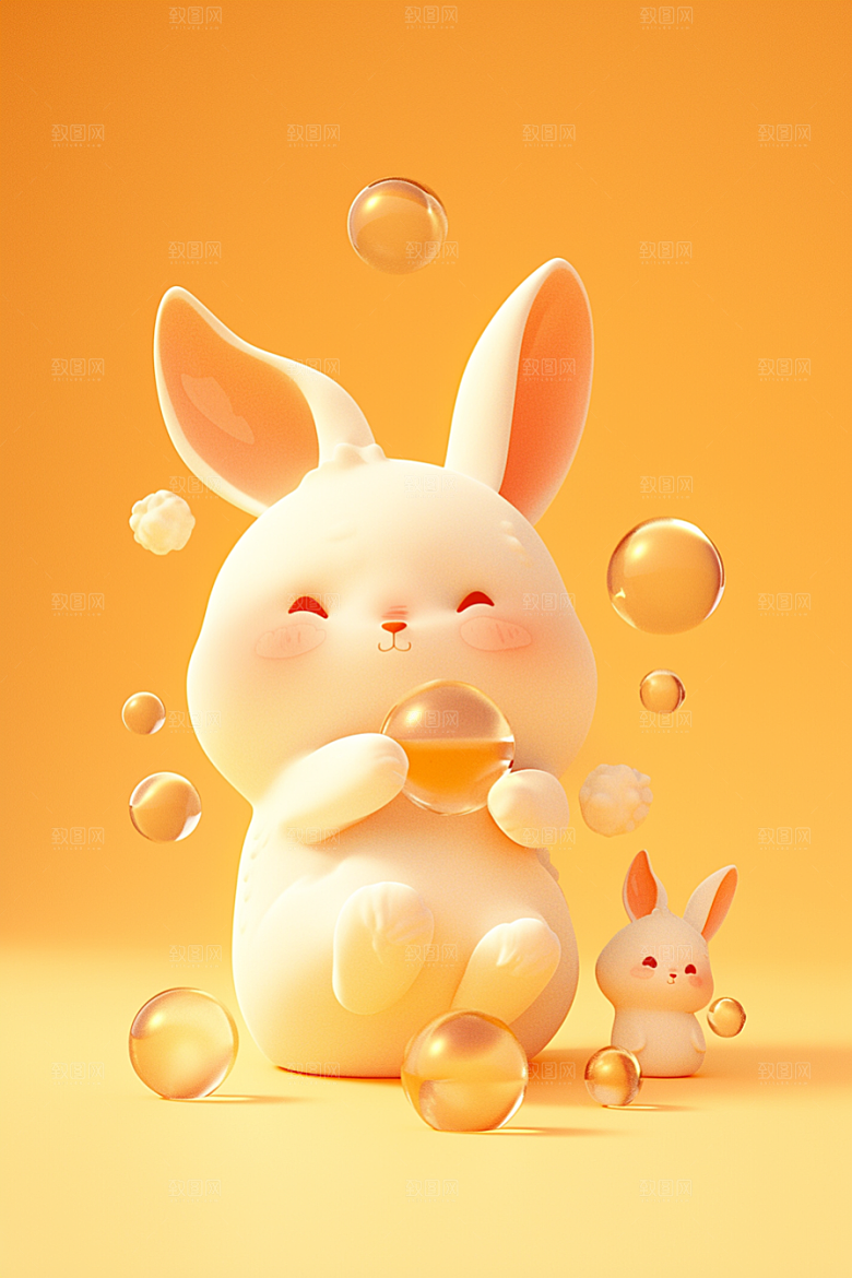 CG小兔子立体小动物模型