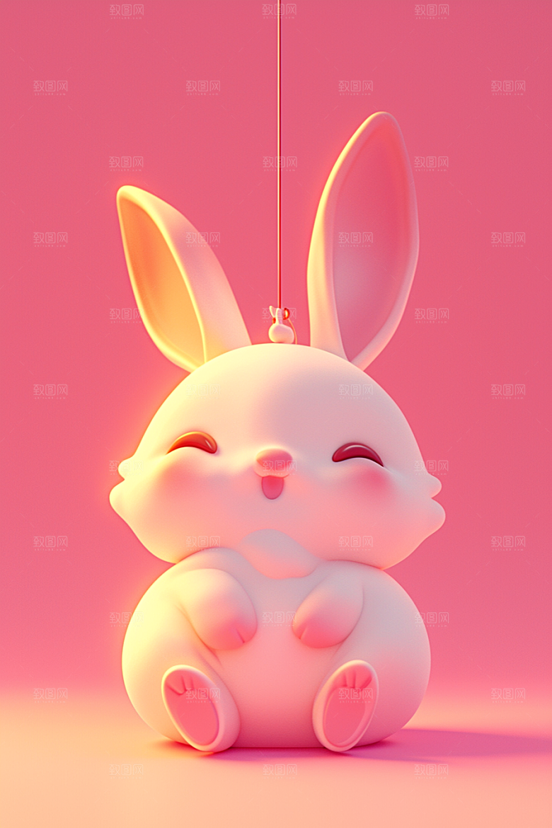 CG小兔子卡通C4D模型