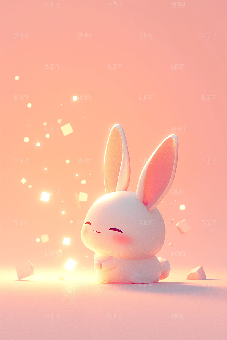 CG小兔子小白兔小动物模型