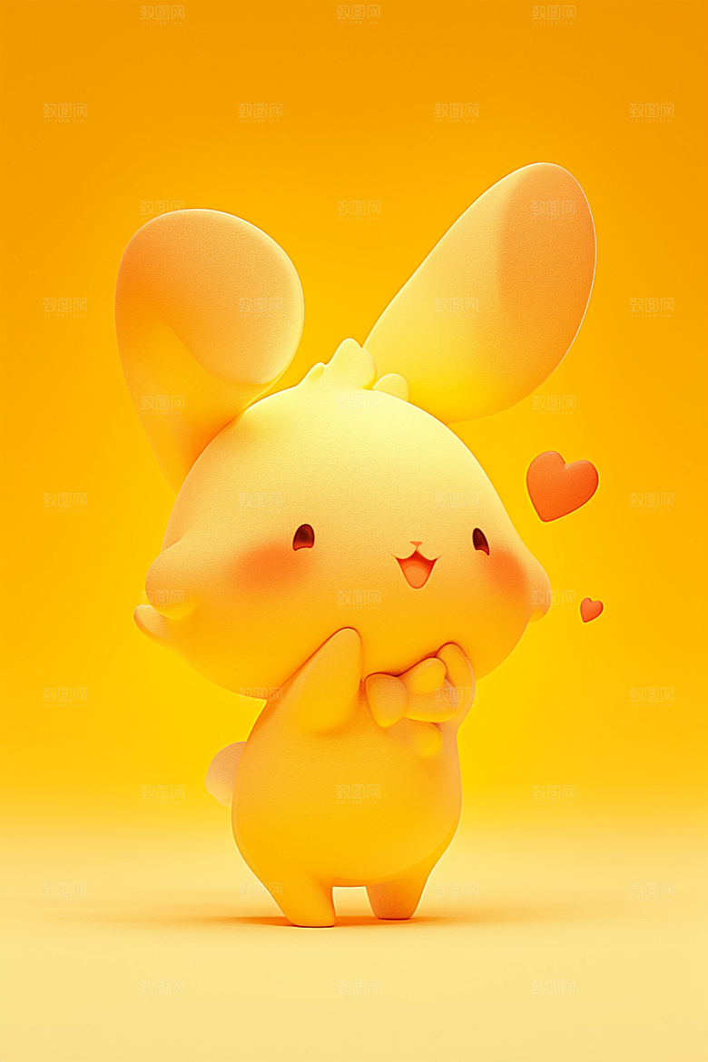 CG小兔子小白兔拟人模型