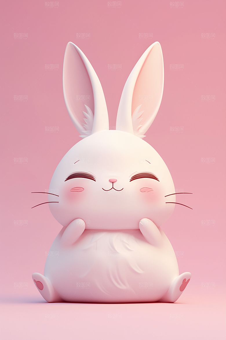CG小兔子IP立体模型