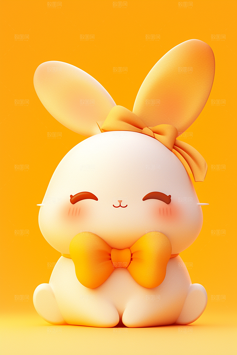 CG小兔子拟人立体模型