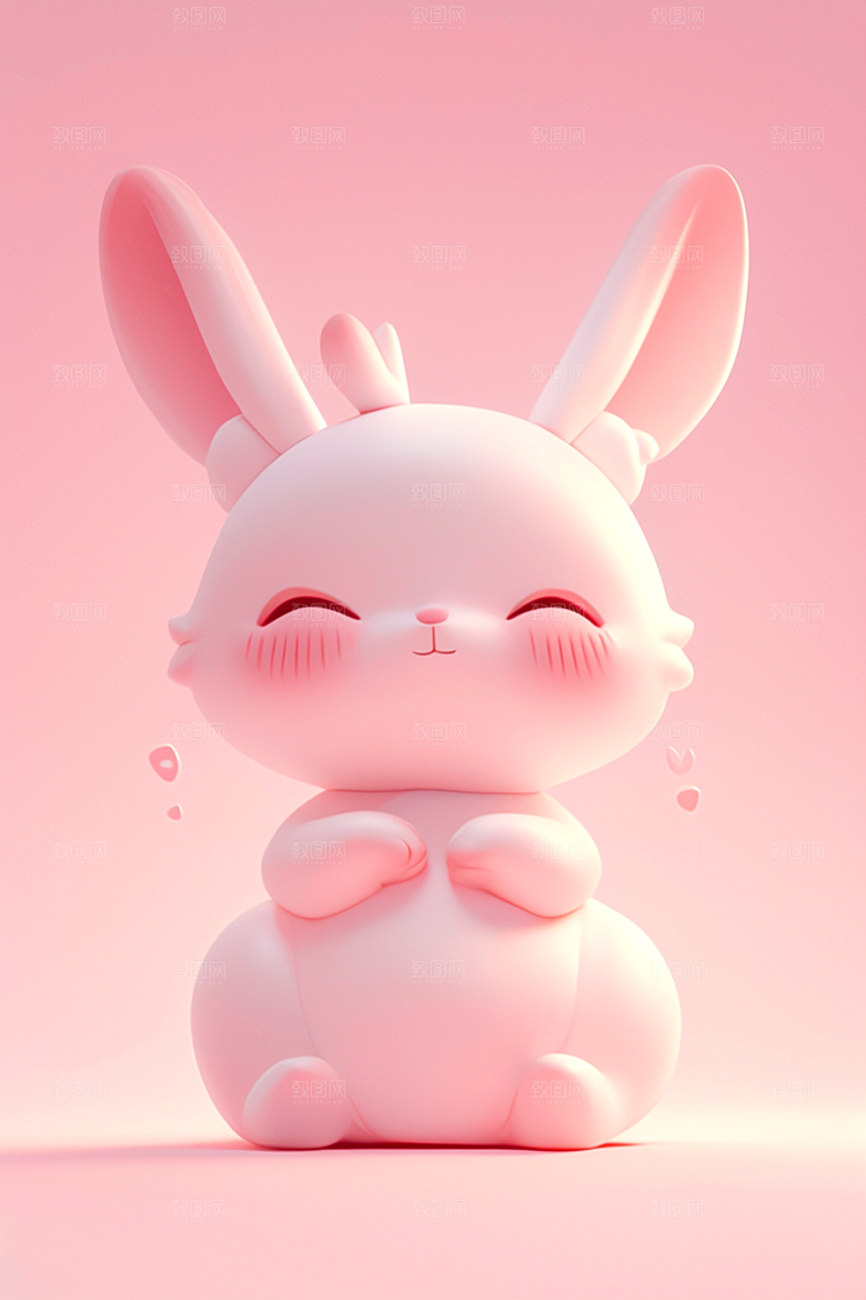 CG小兔子立体C4D模型