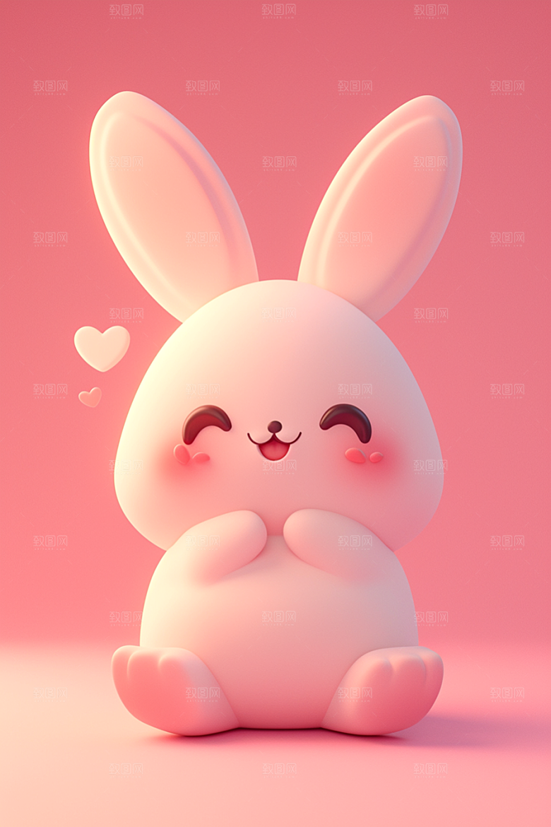 CG小兔子形象C4D模型