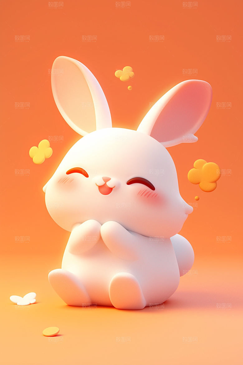 CG小兔子立体3D模型