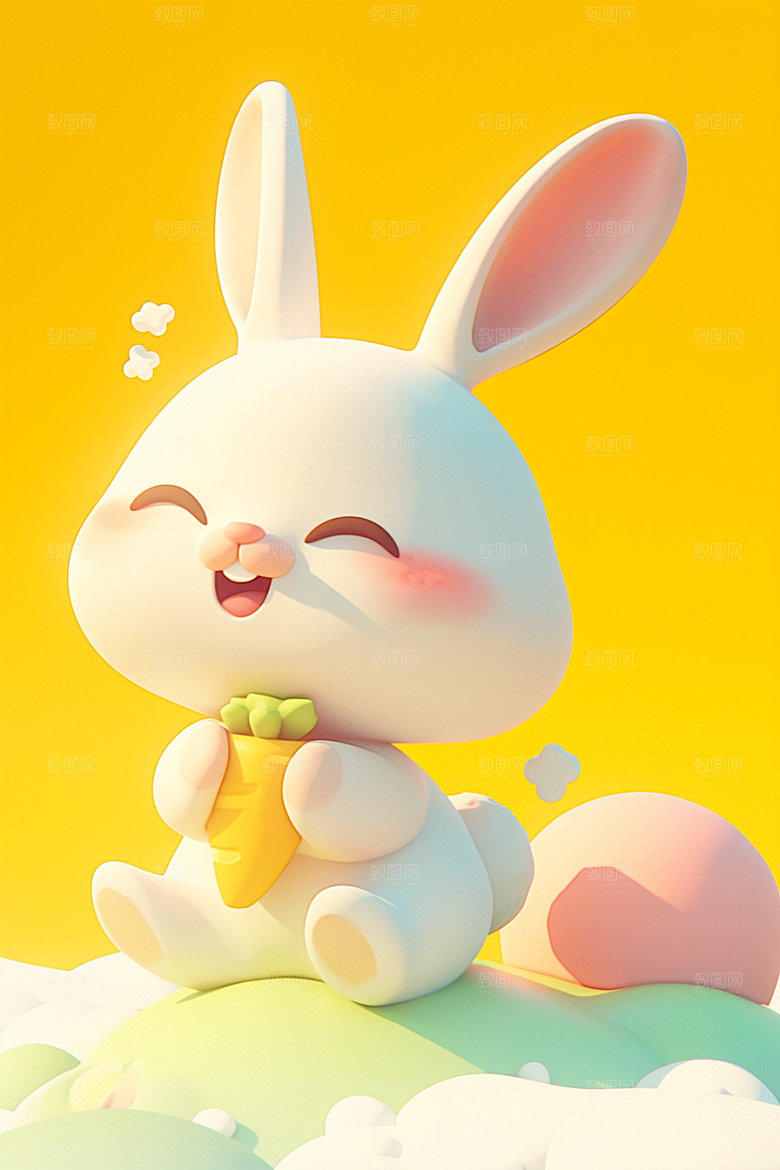 CG小兔子小动物IP模型