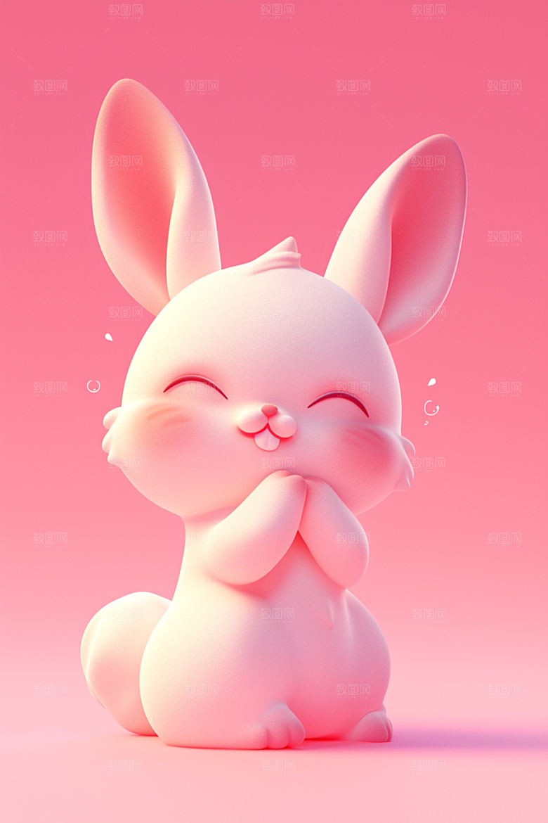 CG小兔子可爱3D模型