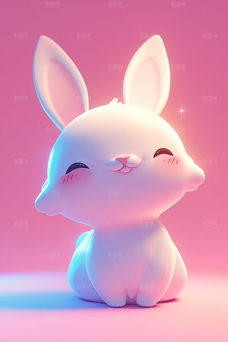 CG小兔子IP小白兔模型