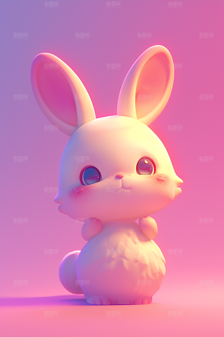 CG小兔子3D小动物模型