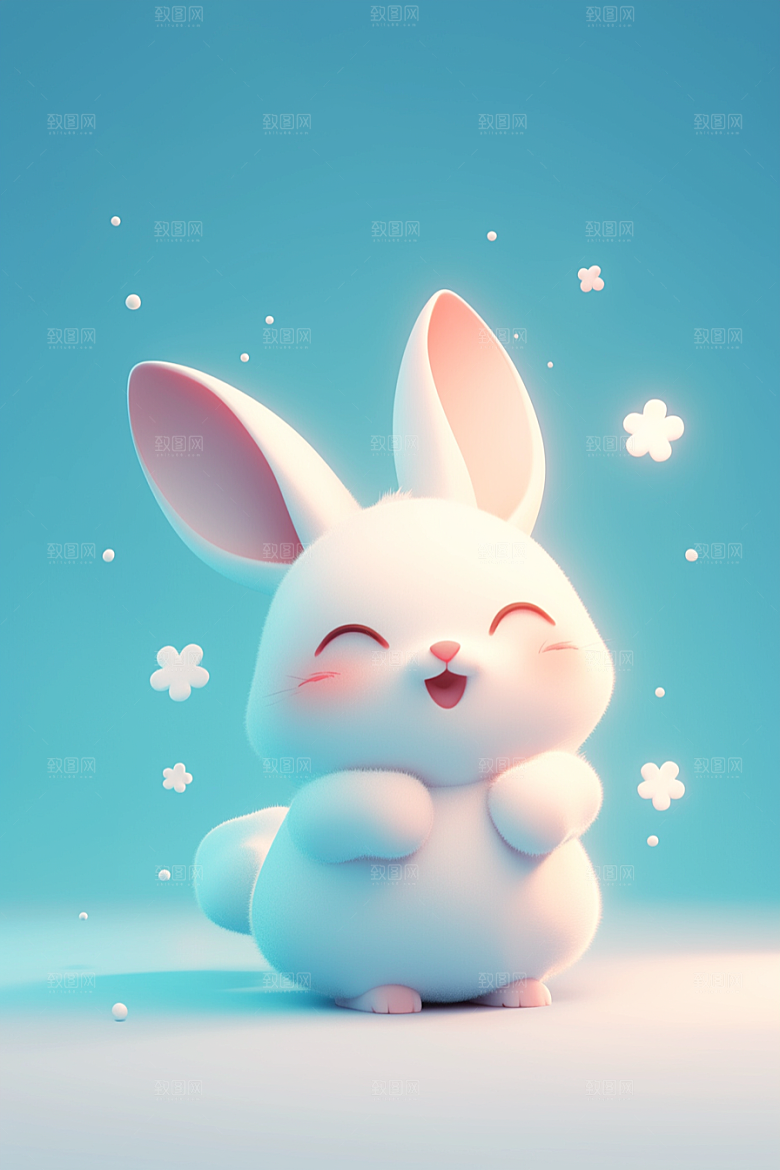CG小兔子立体IP模型