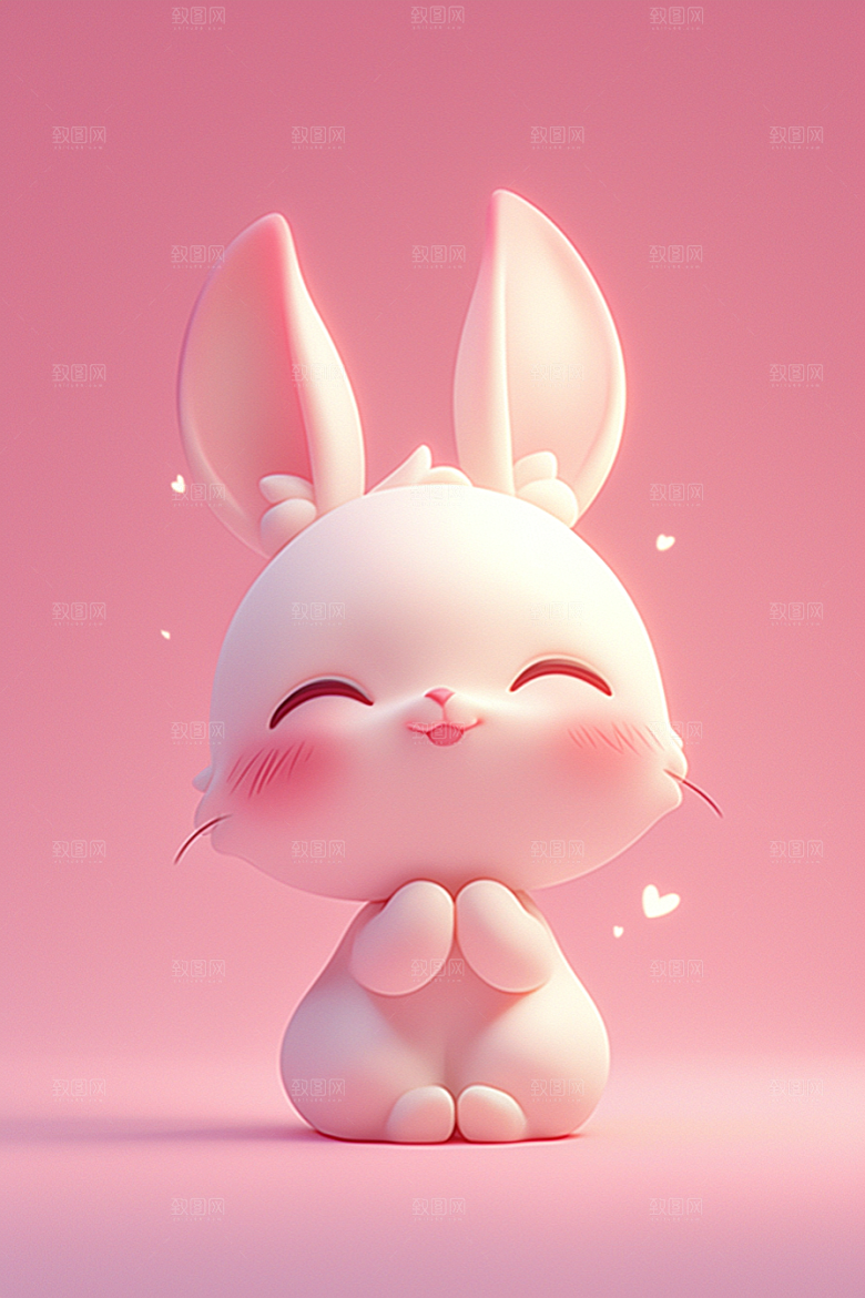 CG小兔子形象3D模型