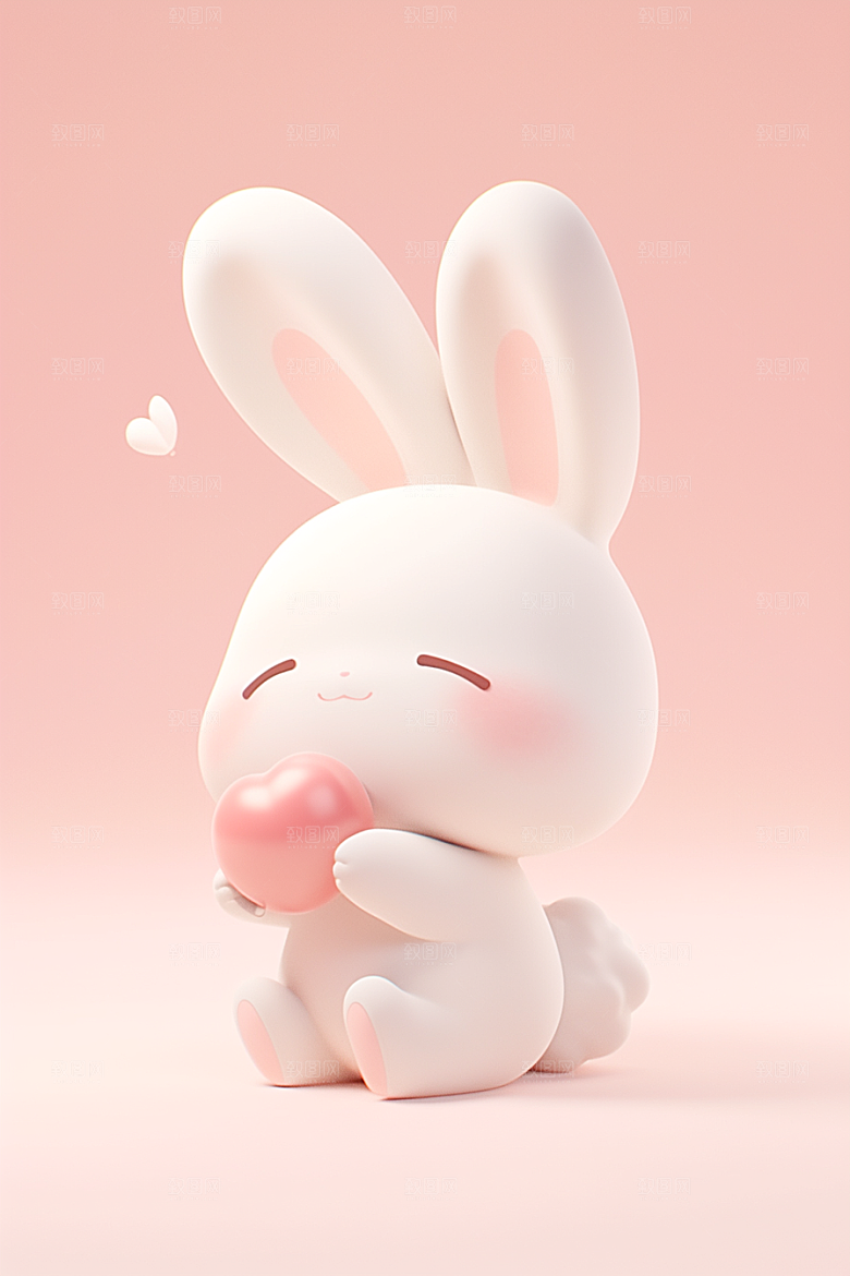 CG小兔子3D卡通模型
