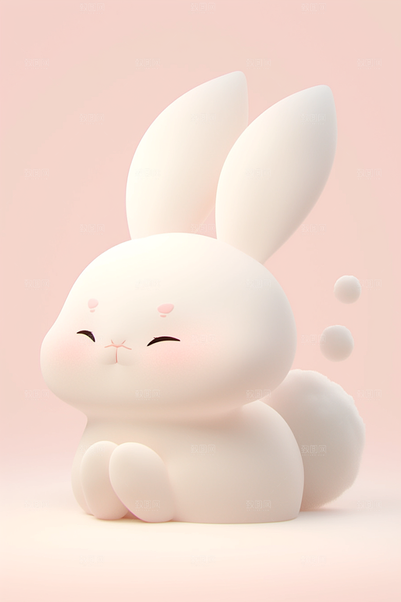 CG小兔子3D形象模型
