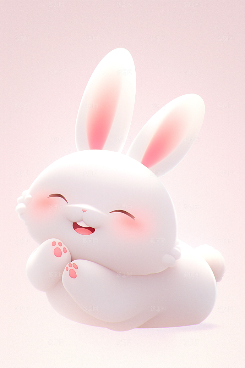 CG小兔子小动物IP模型