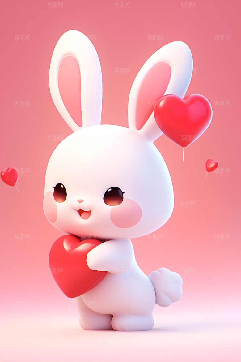 CG小兔子形象C4D模型