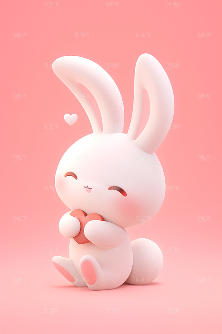 CG小兔子可爱3D模型