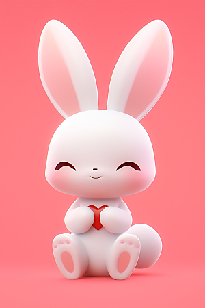 CG小兔子C4D拟人模型