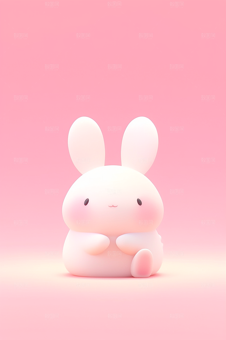 CG小兔子C4D立体模型