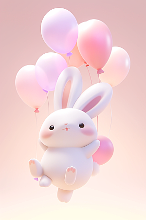 CG小兔子卡通立体模型