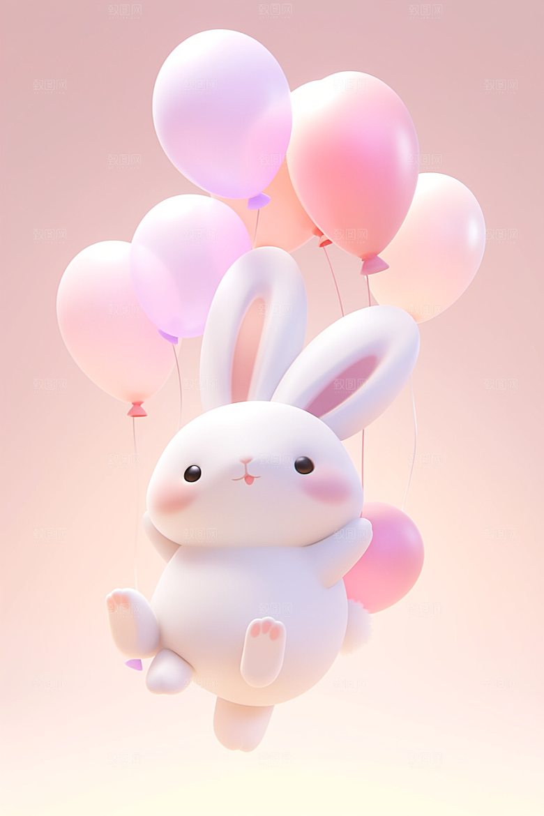 CG小兔子卡通立体模型
