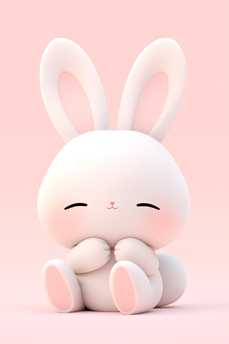 CG小兔子C4D3D模型