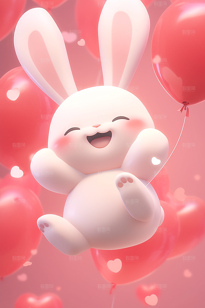 CG小兔子立体卡通模型