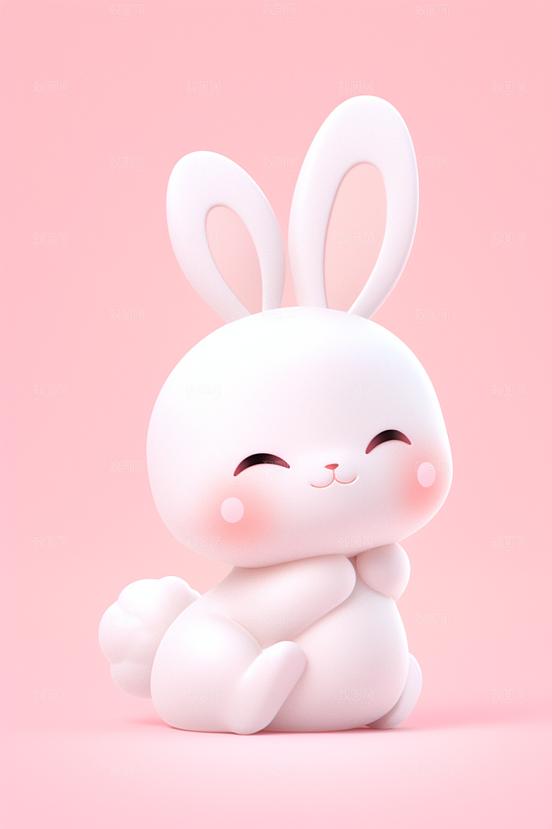 CG小兔子IP小白兔模型