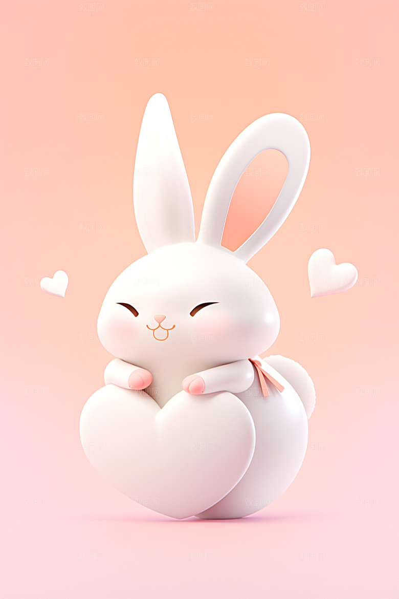 CG小兔子小白兔C4D模型
