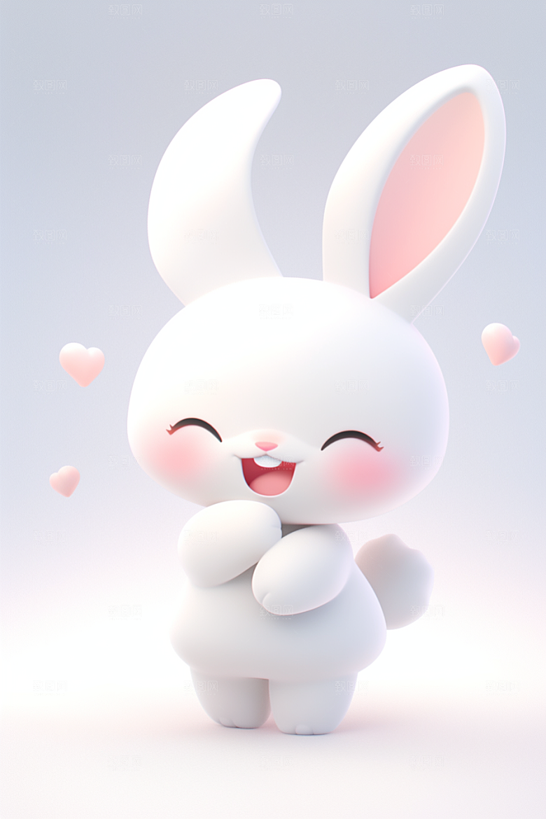 CG小兔子形象立体模型