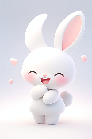 CG小兔子形象立体模型