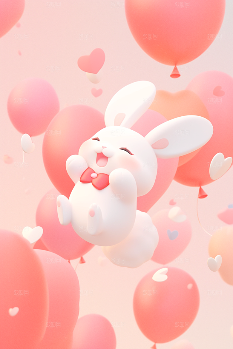 CG小兔子IP小动物模型