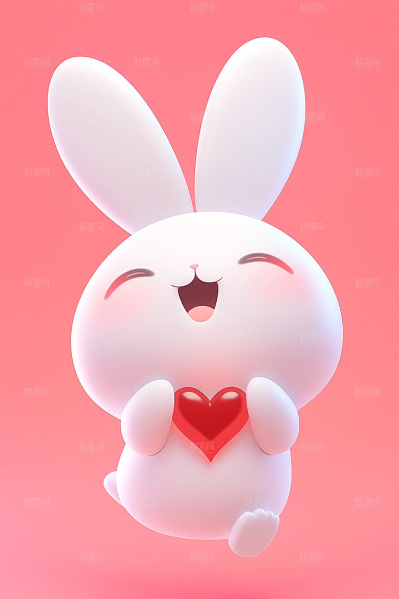 CG小兔子C4D卡通模型