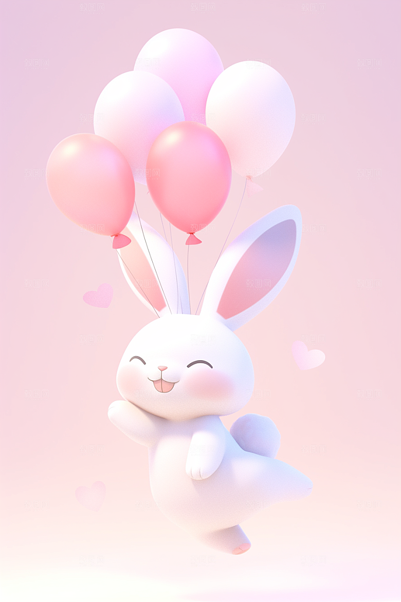 CG小兔子可爱立体模型