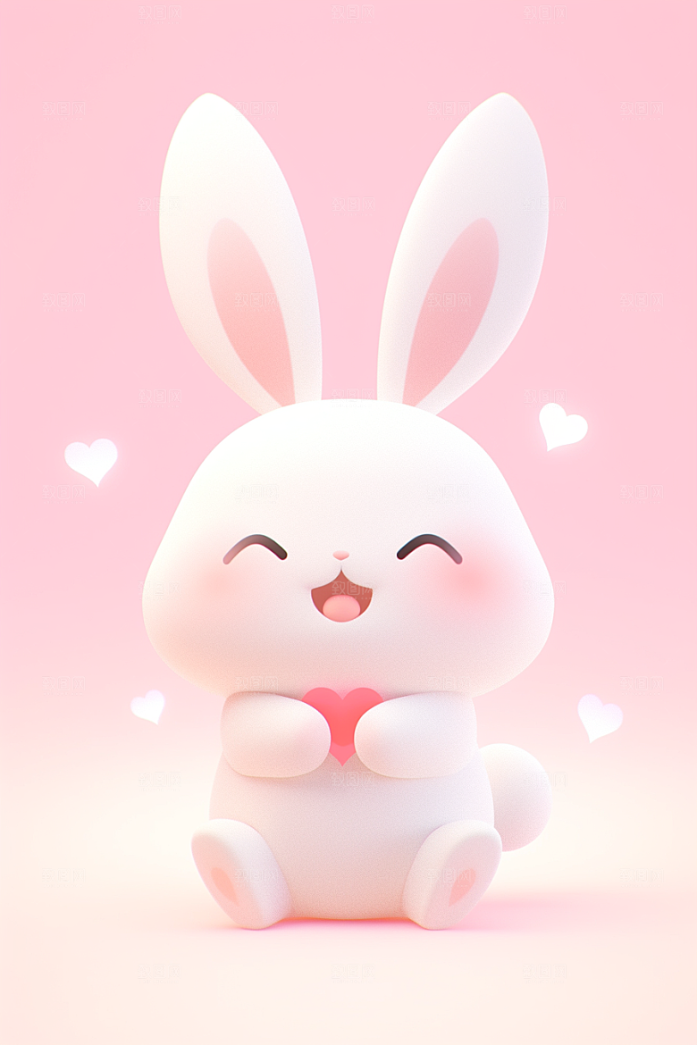 CG小兔子卡通C4D模型
