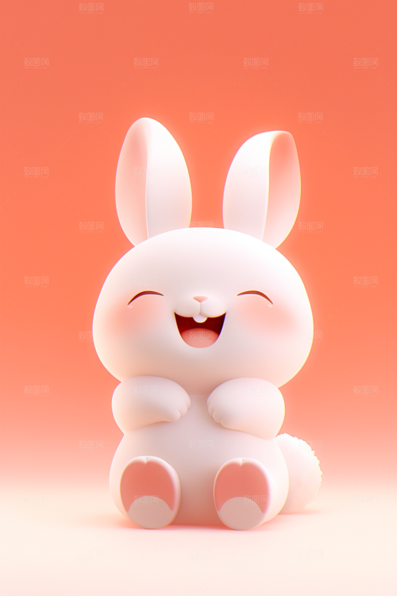 CG小兔子可爱立体模型