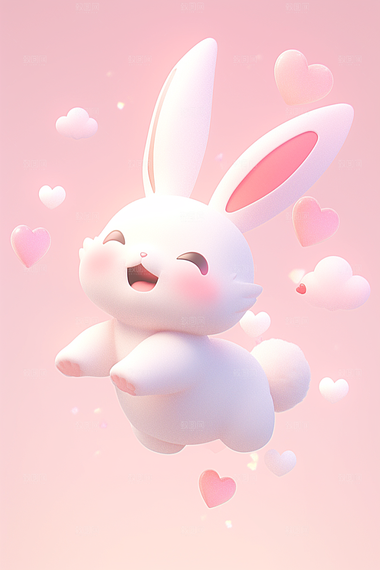 CG小兔子形象C4D模型