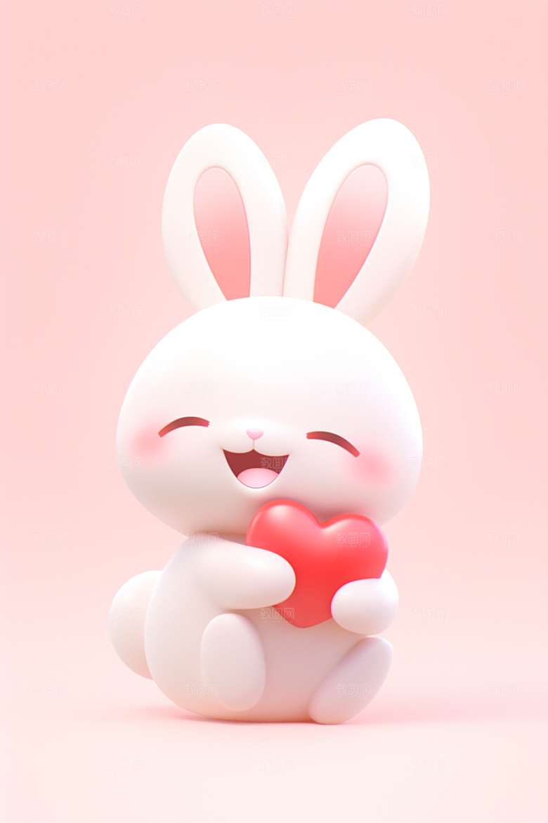 CG小兔子小白兔3D模型