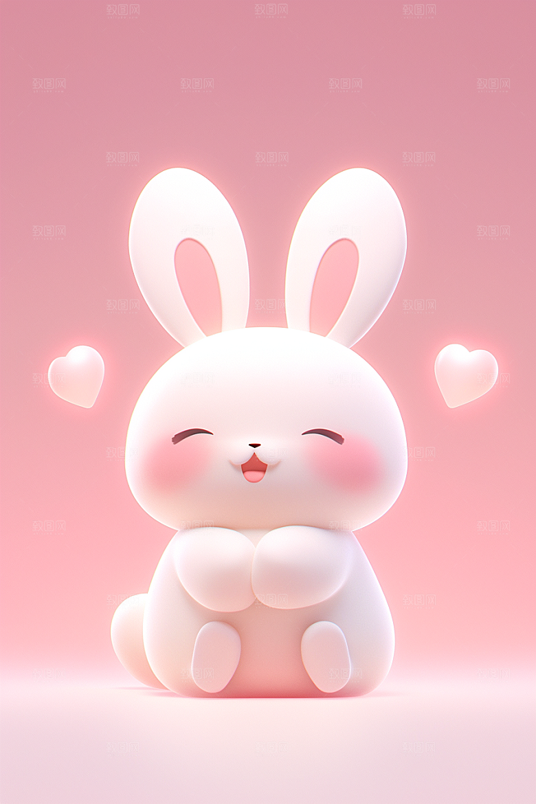 CG小兔子形象C4D模型