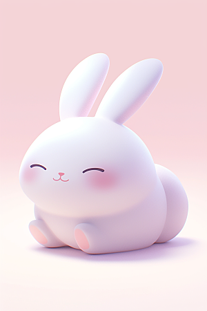 CG小兔子立体拟人模型