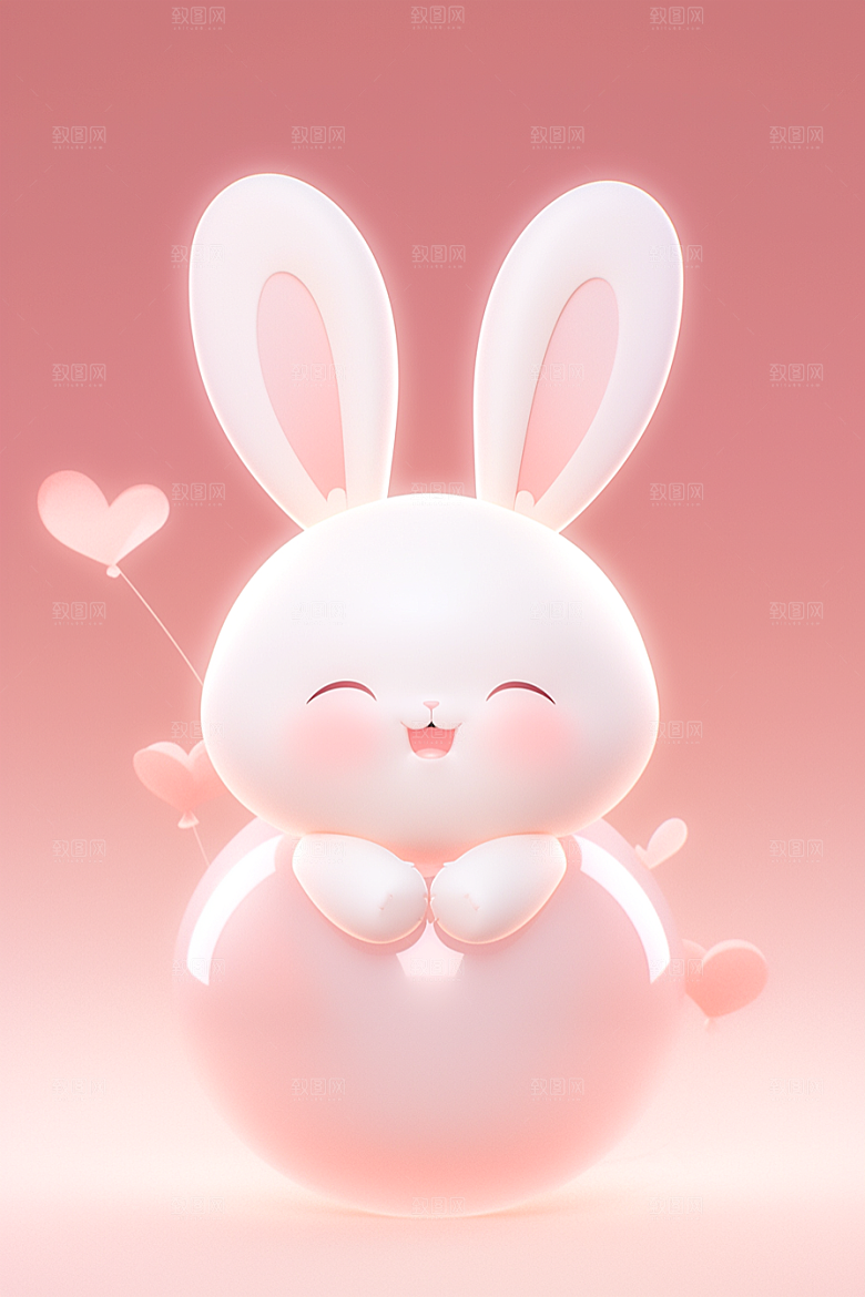 CG小兔子小白兔IP模型