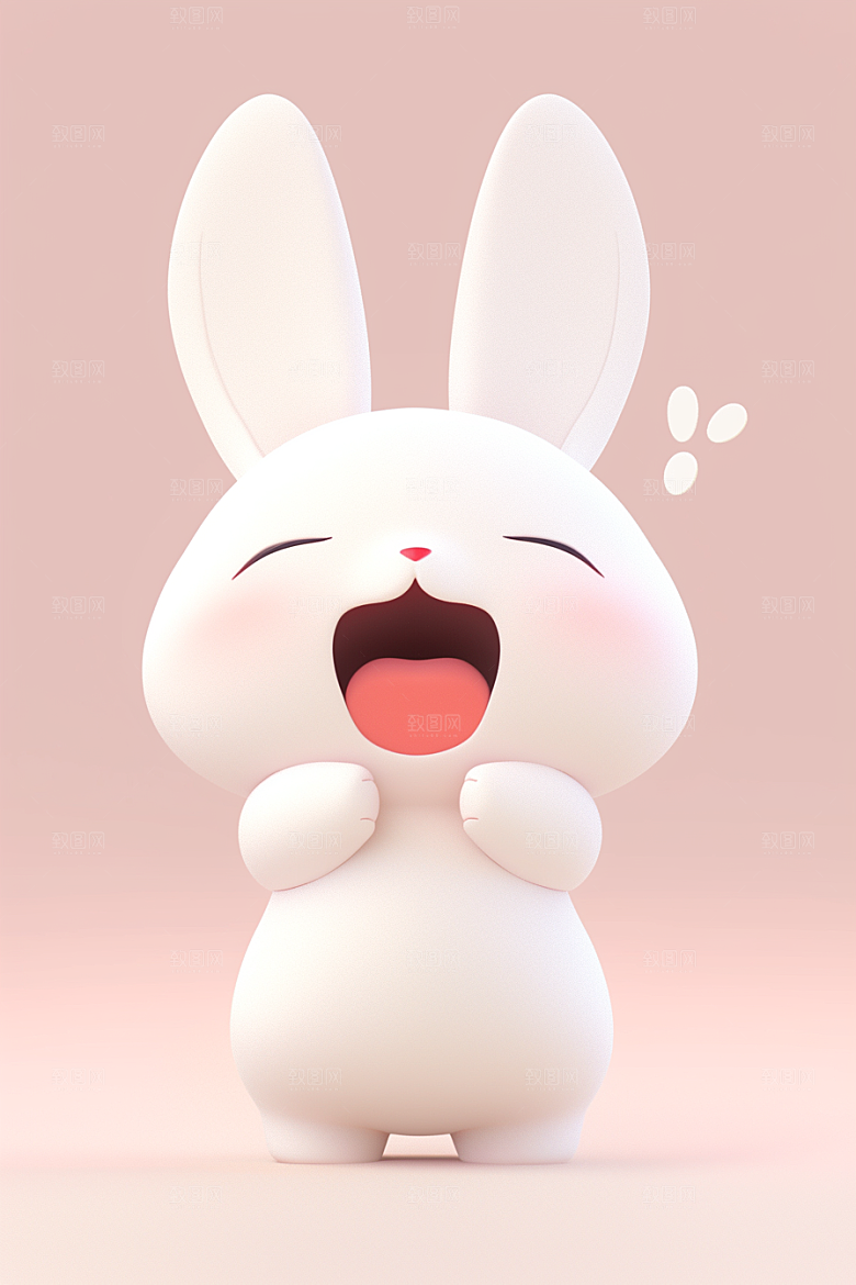 CG小兔子拟人立体模型