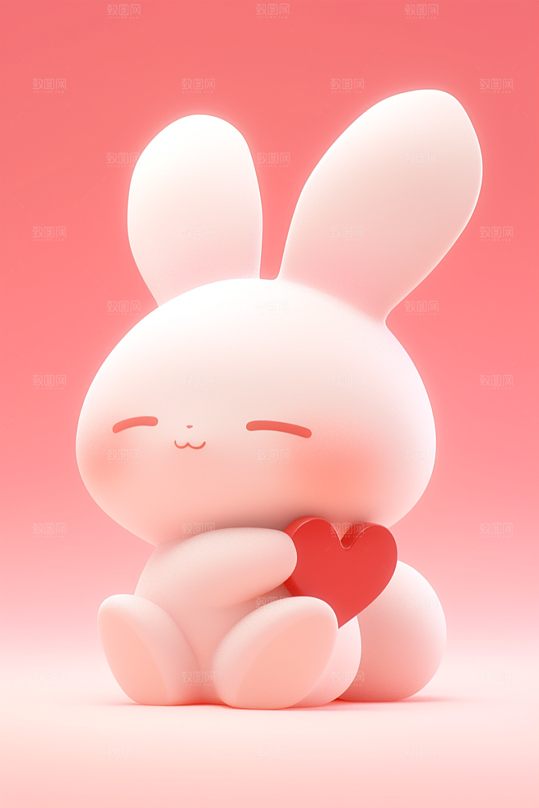 CG小兔子C4D卡通模型