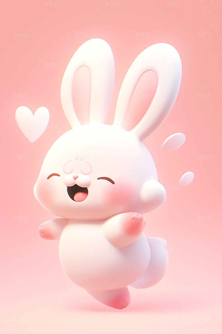 CG小兔子可爱3D模型