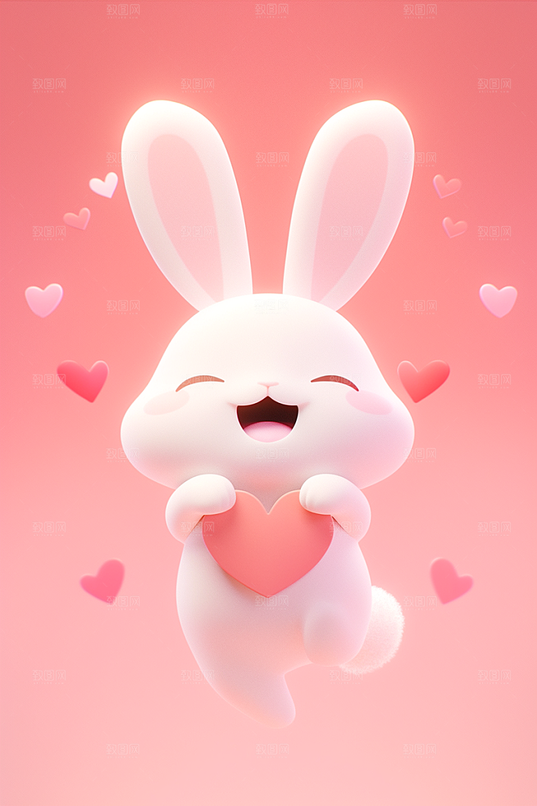 CG小兔子拟人3D模型