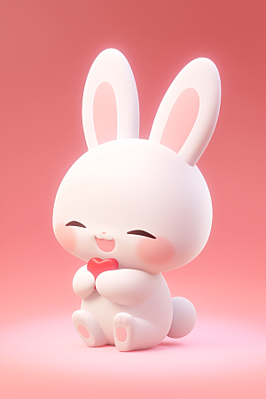 CG小兔子可爱形象模型